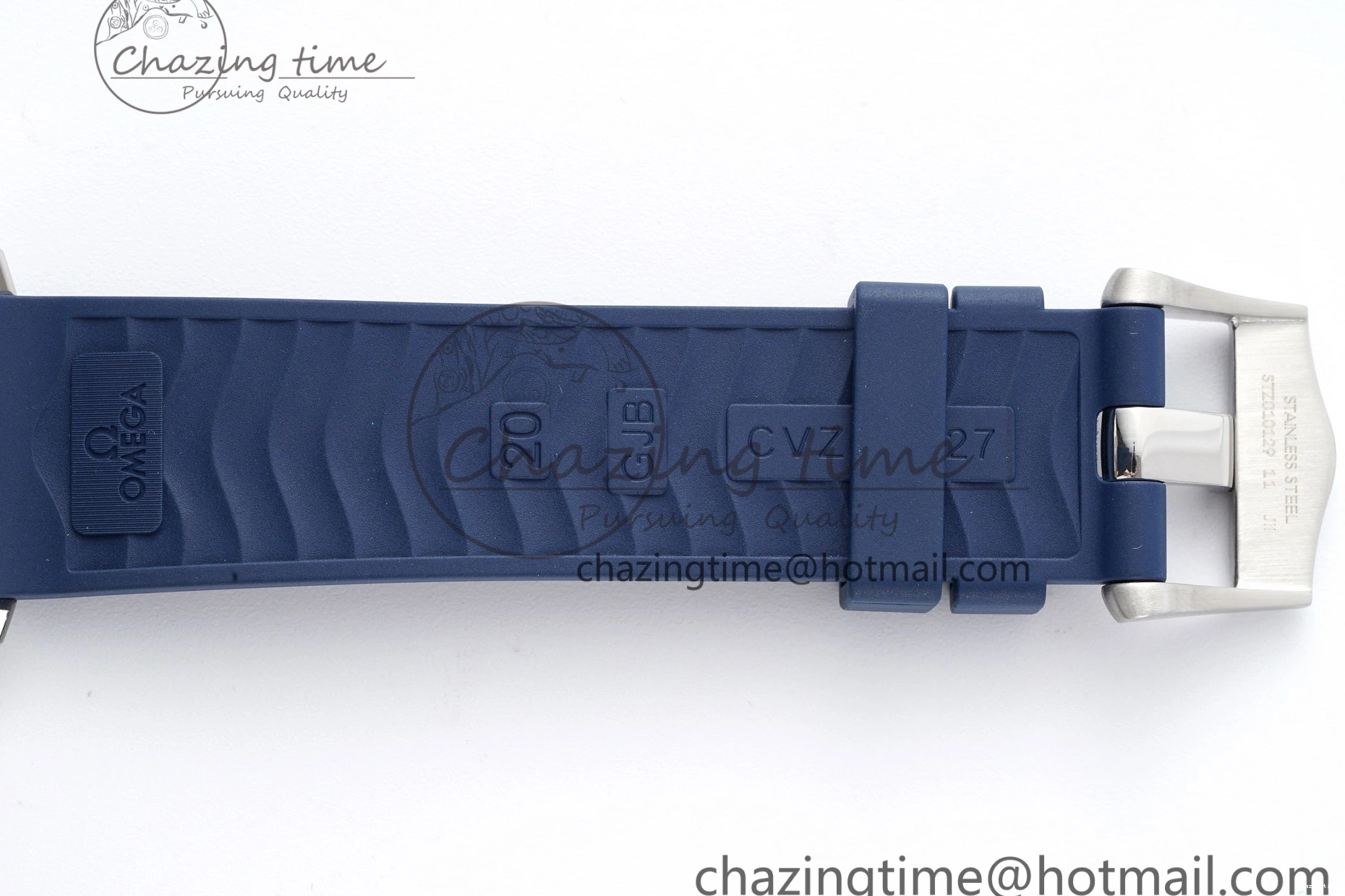 0417 Fashionable Seamaster Diver 300M ZF 1:1 Best Edition Blue Ceramic Blue Dial on Blue Rubber Strap A 7822